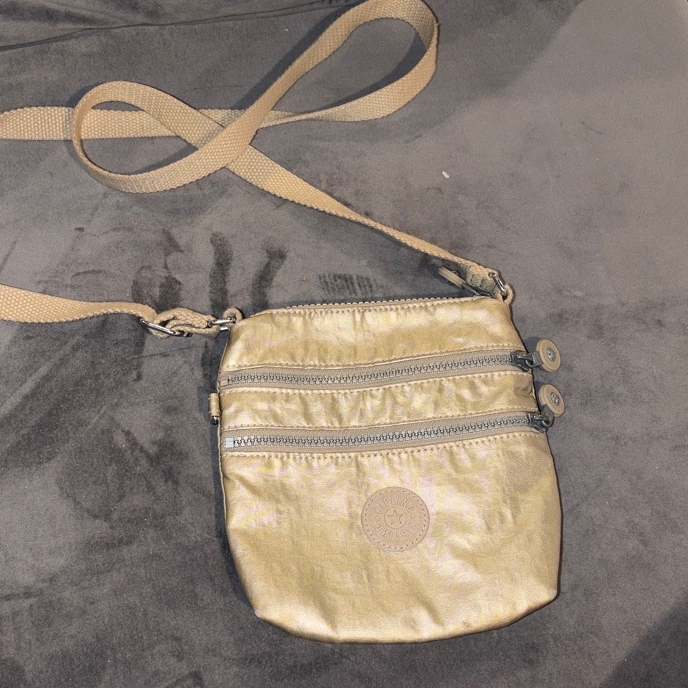 Kipling keiko Gold Crossbody mini Bag metallic